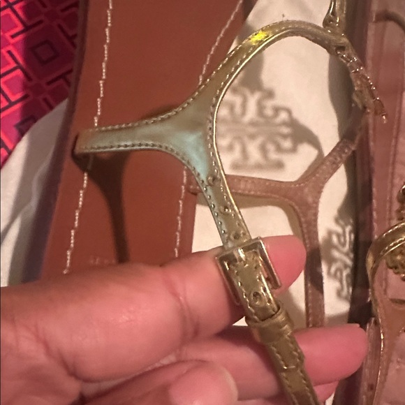 Tory Burch Metallic Gold Sandals - Picture 6 of 6